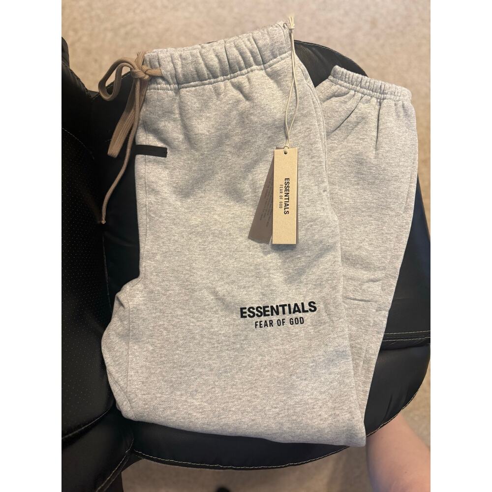 NWT Essentials Light Heather Grey Fleece Sweatpants Size XS